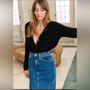 Sézane Gaspard cardigan, black, SZ S, worn a handful of times.